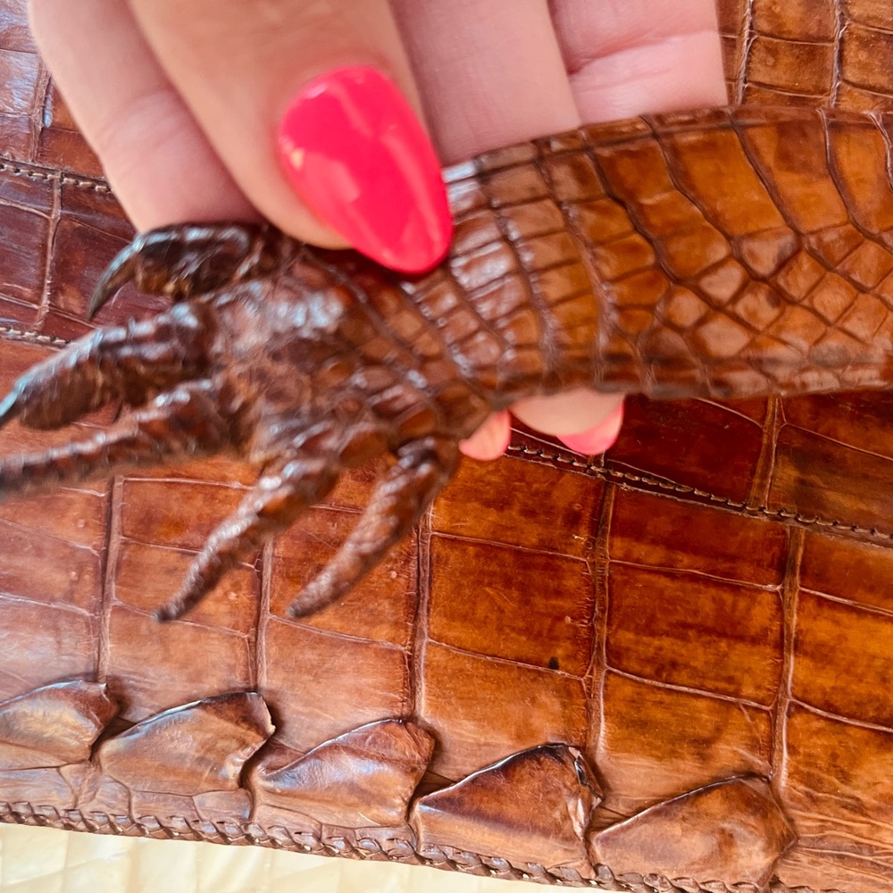 Rare Crocodile Claw Clutch Vintage 1960’s 1970’s (Claw Inside)